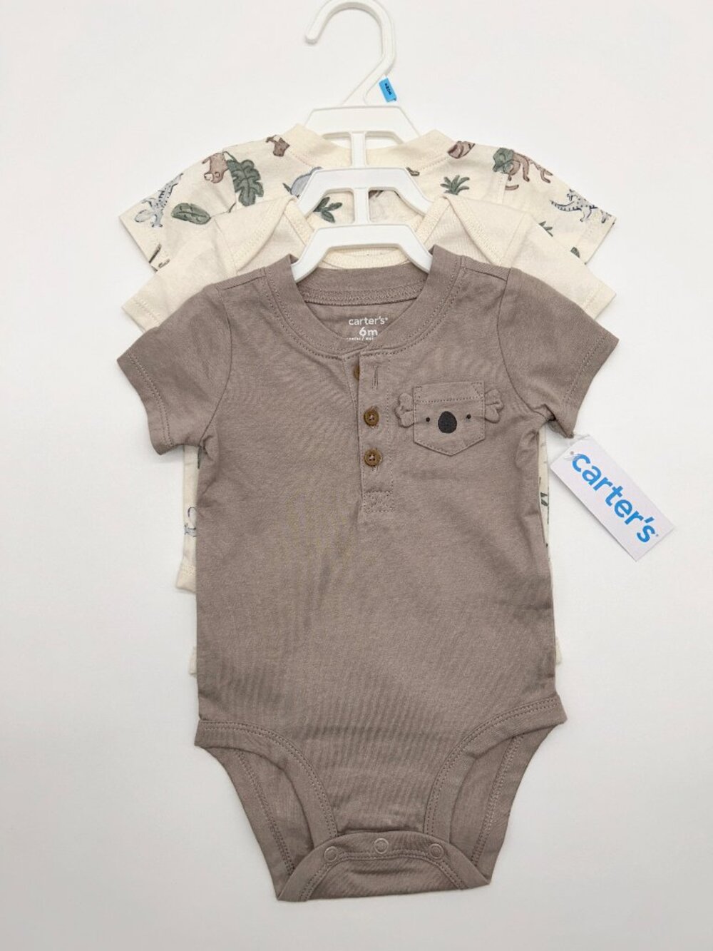 Carter's Unisex 6M 3pc Safari Themed Creeper Set